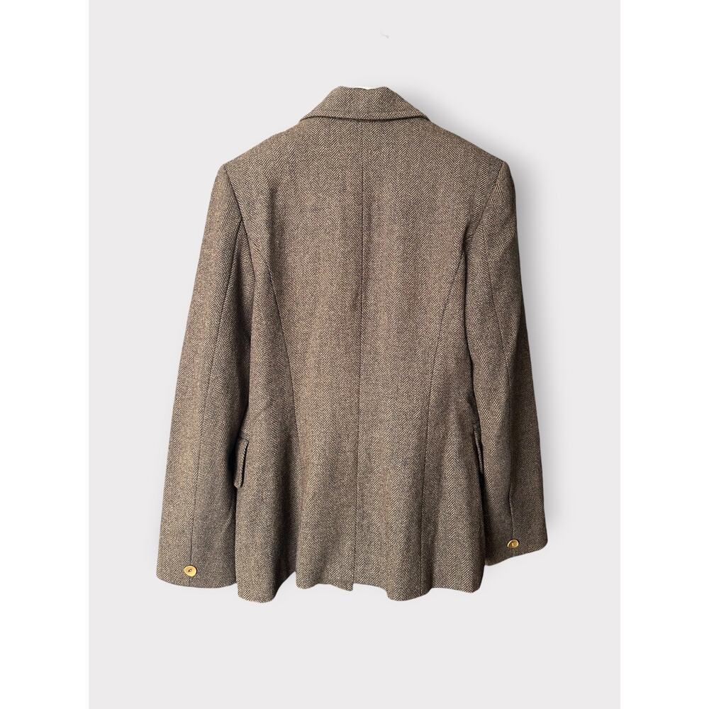 French Connection Herringbone Wool Brown Blazer, Women’s Size M - Picture 3 of 9